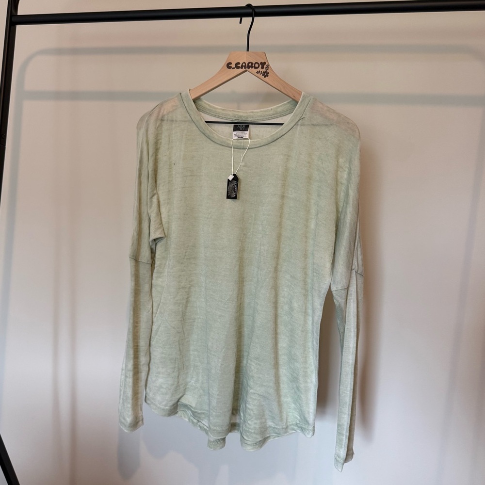 NWT Azur Distressed Lightweight Long Sleeve Tee